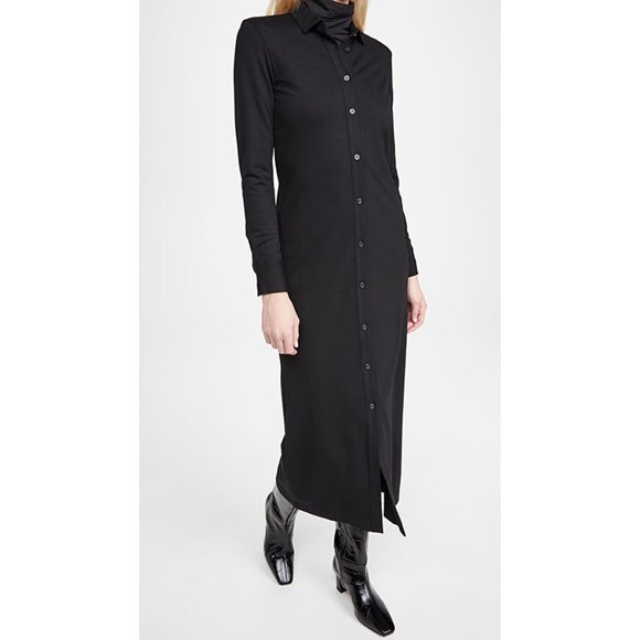 Club Monaco Dresses Club Monaco Knit Maxi Shirt Dress Black Size L